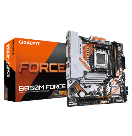 Gigabyte B850M FORCE (rev. 1.0) | Processor family AMD | Processor socket AM5 | DDR5 | Supported hard disk drive interfaces SATA