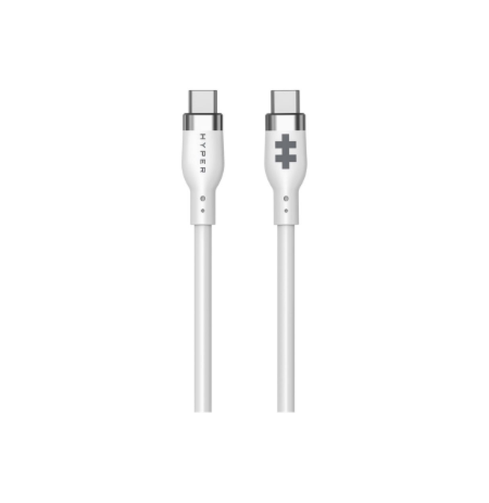 Hyper 1.5m Silicone USB-C to USB-C 60W Charging Cable - White | Hyper