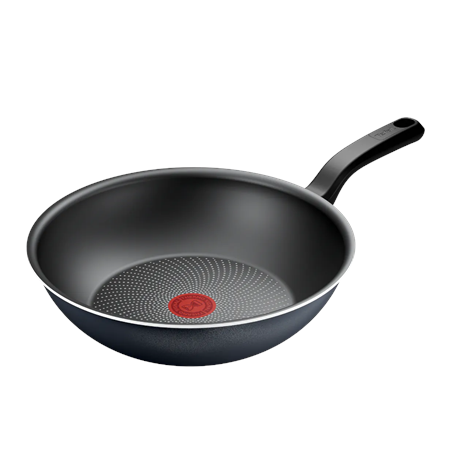 TEFAL Pan | H0561942 | Wok | Diameter 28 cm | Suitable for induction hob | Fixed handle | Black
