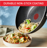 TEFAL Pan | H0561942 | Wok | Diameter 28 cm | Suitable for induction hob | Fixed handle | Black