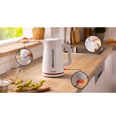Bosch TWK3M121 MyMoment 2400 W electric kettle, white
