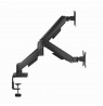 Gembird MA-DA2U-01 Adjustable desk 2-display mounting arm with USB ports, 17”-32”, black
