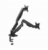 Gembird MA-DA2U-01 Adjustable desk 2-display mounting arm with USB ports, 17”-32”, black