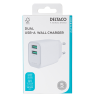 USB sieninis įkroviklis DELTACO, 2x USB-A, 12 W prievadai, maks. bendra galia 12 W, baltas / USB-AC200 / 1903265