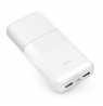 Powerbank 20000mAh 2xUSBA, 1xUSB-C 20W, by Puro White