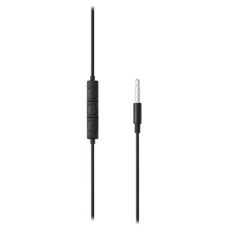 E130 pusiau į ausis įdedamos ausinės STREETZ , atsiliepimo mygtukas, 3,5 mm, mikrofonas, juodos / E130-BLK / 6612038