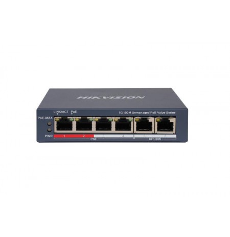 Komutatorius 6 prievadų Hikvision DS-3E0106P-E/M(B)