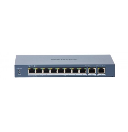 Hikvision 10 prievadų 8 PoE prievadų komutatorius DS-3E0310HP-E(C)