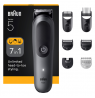 Braun 7-in-1 Grooming Kit | All-in-One Kit Series 5 AIO5520 | Cordless | Number of length steps 14 | Black