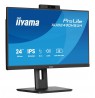 IIYAMA 24inch IPS-panel 1920x1080 Windows Hello Webcam 5MP Auto Focus 15cm Height Adj. Stand 4ms 250cd/m2 Speakers HDMI DP