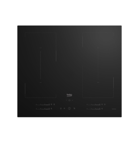 Beko HII64720QUF2T Hob, Induction, Width 59cm, 4 cooking zones, Touch control, Black | BEKO