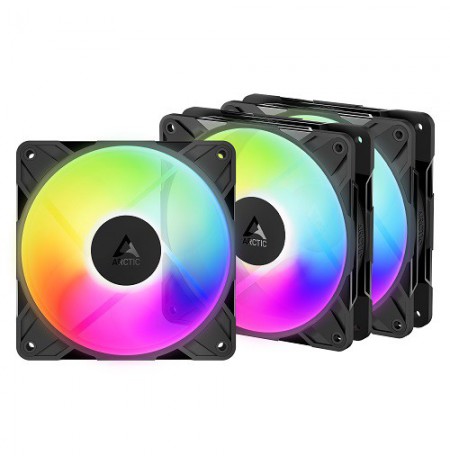 ARCTIC P12 PRO Reverse PWM PST A-RGB korpuso ventiliatoriai, 4-pin, 120mm, 3vnt.