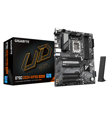 Gigabyte B760 DS3H WF6E GEN5 | Processor family Intel | Processor socket LGA1700 | DDR5 | Supported hard disk drive interfaces M
