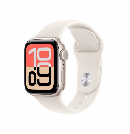 Apple Watch SE (3nd generation) SE 3 GPS + Cellular 40mm Starlight Aluminium Case with Starlight Sport Band - S/M