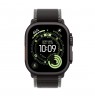 Apple Watch Ultra 3 GPS + Cellular 49mm Black Titanium Case with Black/Charcoal Trail Loop - S/M