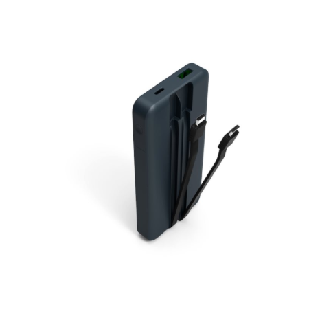 PORT CONNECT Powerbank 10 000 mAh - 2 x Built-in Cable | PORT CONNECT