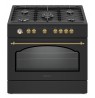 Ravanson Retro KWGE–90AR gas and electric cooker (black)