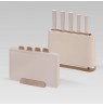 Maestro MR-1412-BEIGE Knife set with block + Cutting board set Beige