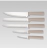 Maestro MR-1412-BEIGE Knife set with block + Cutting board set Beige
