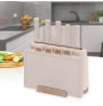 Maestro MR-1412-BEIGE Knife set with block + Cutting board set Beige