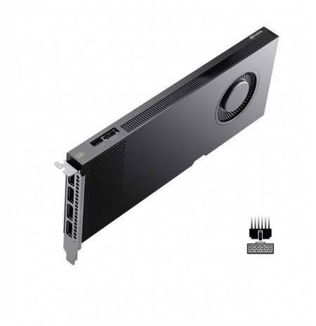 PNY RTX PRO 4000 Blackwell, 24 GB GDDR7 ECC 192-bit, 140W, PCI Express 5.0 x16, 4 x Display Port 2.1, ATX bracket, 1x CEM5