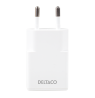 USB-C įkroviklis DELTACO, 1x USB-C PD 30 W, plonas, PPS, baltas / USBC-AC156 / 1903268
