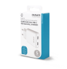 USB-C įkroviklis DELTACO, 5 W, 2x USB-C PD, plonas, 45 W, baltas / USBC-AC200 / 1903269