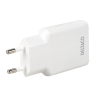 USB-C įkroviklis DELTACO, 5 W, 2x USB-C PD, plonas, 45 W, baltas / USBC-AC200 / 1903269