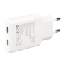 USB-C įkroviklis DELTACO, 5 W, 2x USB-C PD, plonas, 45 W, baltas / USBC-AC200 / 1903269