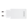 USB-C įkroviklis DELTACO, 67 W, 2x USB-C PD, plonas, baltas / USBC-AC201 / 1903667