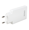 USB-C įkroviklis DELTACO, 67 W, 2x USB-C PD, plonas, baltas / USBC-AC201 / 1903667
