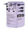 Verbatim Charge 'n' Travel 70W 2C retractable Universal Travel Adapter Purple