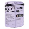 Verbatim Charge 'n' Travel 70W 2C retractable Universal Travel Adapter Purple