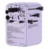 Verbatim Charge 'n' Travel 100W Universal Travel Adapter with retractable cable Purple