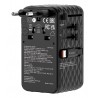 Verbatim Charge 'n' Travel 70W 2C retractable Universal Travel Adapter Black
