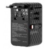 Verbatim Charge 'n' Travel 70W 2C retractable Universal Travel Adapter Black