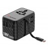 Verbatim Charge 'n' Travel 100W Universal Travel Adapter with retractable cable Black
