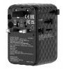 Verbatim Charge 'n' Travel 100W Universal Travel Adapter with retractable cable Black