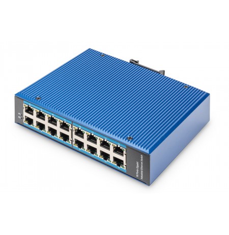Industrial switch 16x 1000Base-TX DIN ext. temp ra