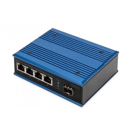 Industrial switch 4x 1000Base-TX PoE + 1x 1000FX