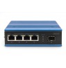 Industrial switch 4x 1000Base-TX PoE + 1x 1000FX