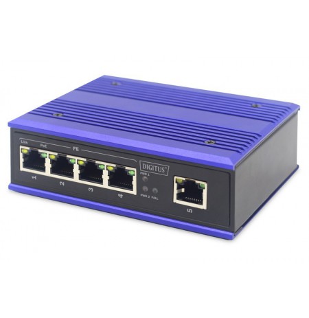 Industrial switch 4x 100 Base-TX PoE 120W