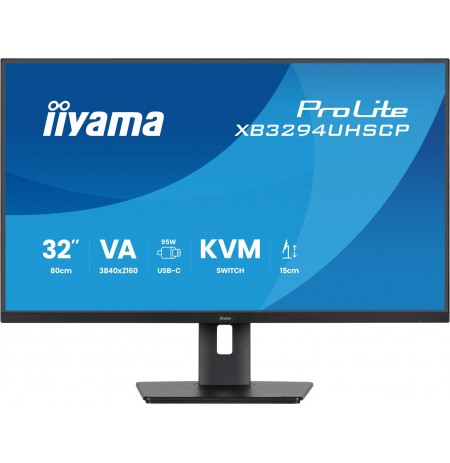 iiyama ProLite 32” 4K VA panel with USB-C connection (95W), KVM Switch and PiP/PbP