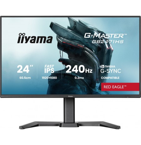 iiyama G-MASTER Join the pro squad with the 24" Red Eagle, built for pure speed with a 240Hz refresh rate