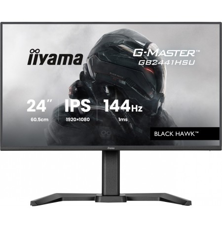 iiyama G-MASTER Get ahead with the 24" GB2441HSU Black Hawk monitor with IPS Panel Technology, 1ms MPRT and height adjustabe