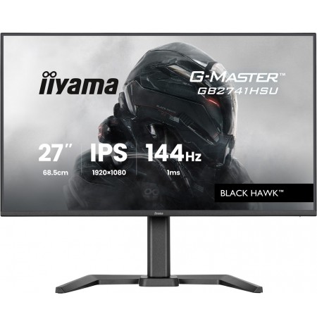 iiyama G-MASTER Get ahead with the 27" GB2741HSU Black Hawk monitor with IPS Panel Technology, 1ms MPRT and height adjustabe