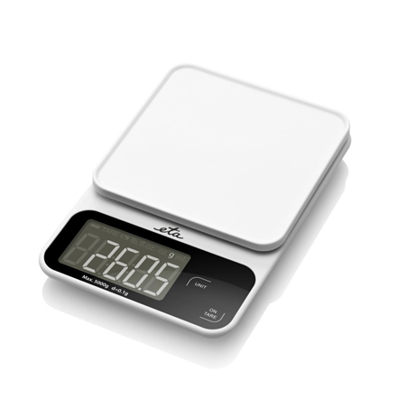 ETA Kitchen Scale | Popi 677090000 | Maximum weight (capacity) 5 kg | Graduation 1 g | Display type LCD | White