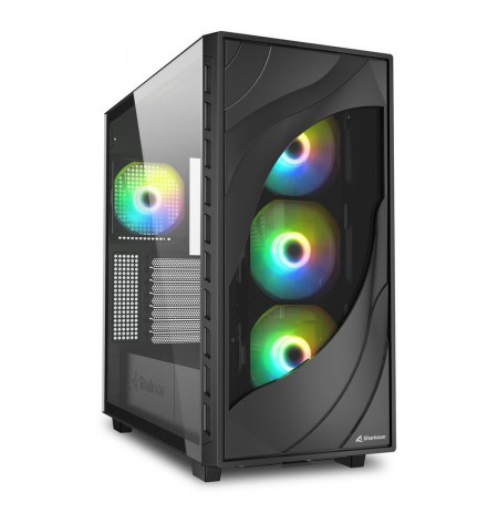 Sharkoon REBEL C80G RGB Midi Tower Black