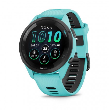 Garmin Forerunner 265 3.3 cm (1.3") AMOLED 46 mm Digital 416 x 416 pixels Touchscreen Black, Blue Wi-Fi GPS (satellite)