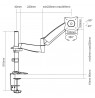 Equip 13"-27" Articulating Monitor Desk Mount Bracket